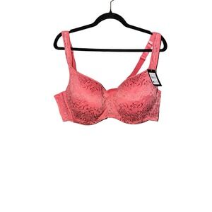 Avenue Balconet Bra Womens 48D Vintage Rose Pink Lace Underwire Padded NWT